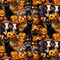 Halloween Friends Cotton Fabric| By the Yard | Sewing and Crafting | 44 inches wide